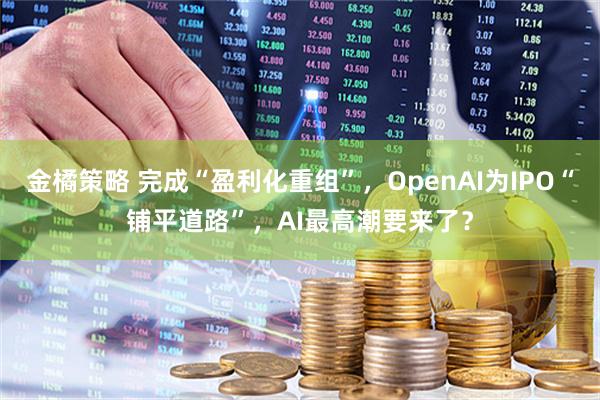 金橘策略 完成“盈利化重组”，OpenAI为IPO“铺平道路”，AI最高潮要来了？