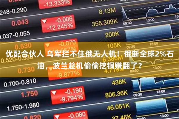 优配合伙人 乌军拦不住俄无人机！俄断全球2%石油，波兰趁机偷偷挖铜赚翻了？